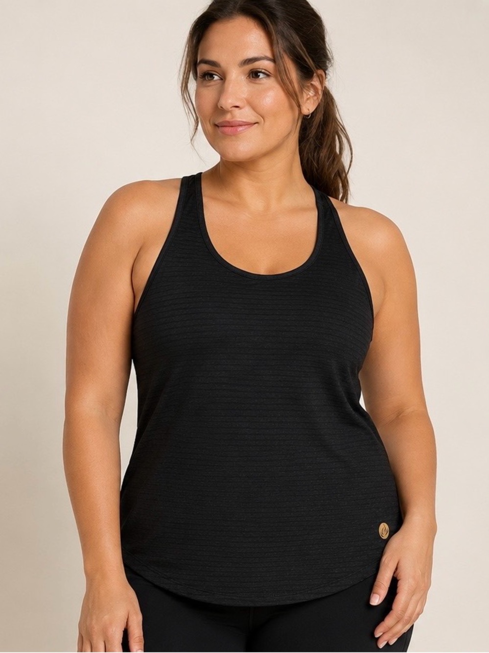 Apana Black Racerback Athletic Tank Top XL